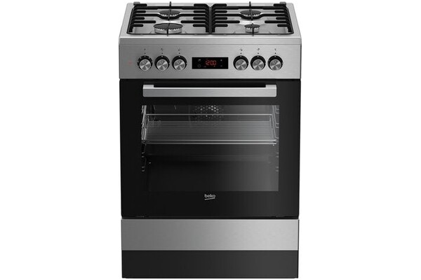 Kuchnia Beko FSMT62321DXSS płyta gazowa, piekarnik elektryczny