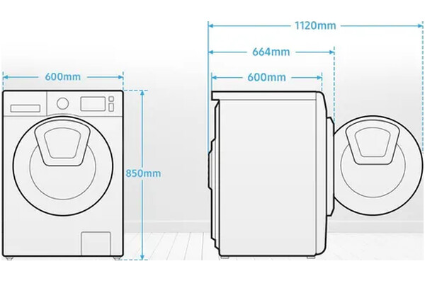 Pralko-suszarka Samsung WD80T4046CE EcoBubble 8kg 1400obr./min