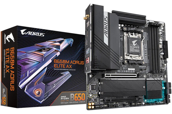 Płyta główna GIGABYTE B650M Aorus Elite AX Socket AM5 AMD B650 DDR5 microATX