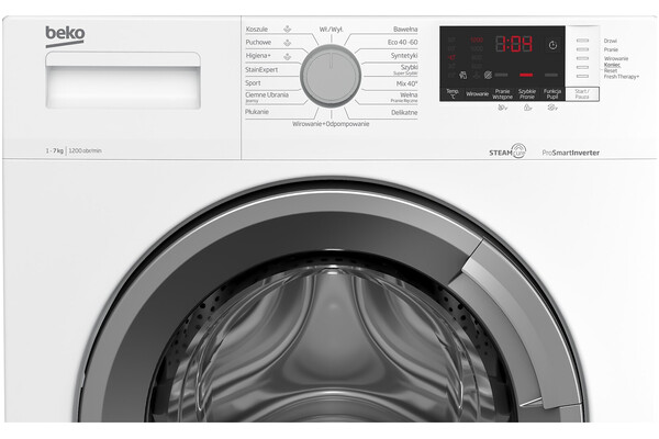 Pralka Beko WUE7612WSSE SteamCure 7kg 1200obr./min