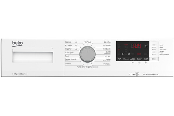 Pralka Beko WUE7612WSSE SteamCure 7kg 1200obr./min