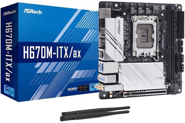 Płyta główna ASrock H670M ITX/AX Socket 1700 Intel H670 DDR4 Mini-ITX