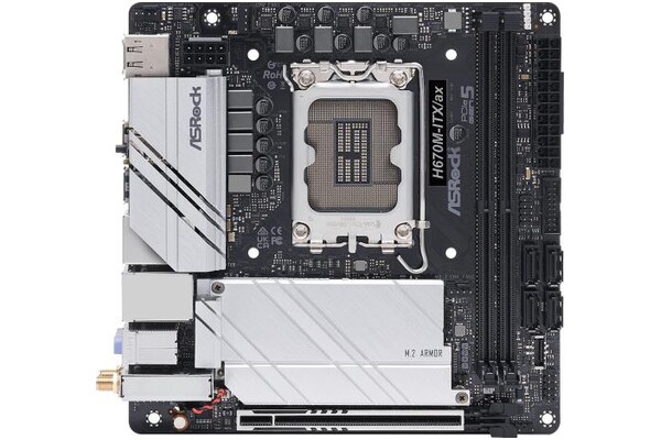Płyta główna ASrock H670M ITX/AX Socket 1700 Intel H670 DDR4 Mini-ITX