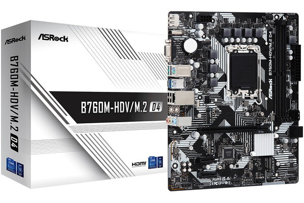 Płyta główna ASrock B760M -HDV Socket 1700 Intel B760 DDR4 microATX
