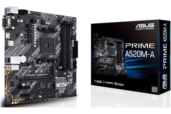 Płyta główna ASUS A520M-A Prime Socket AM4 AMD A520 DDR4 microATX