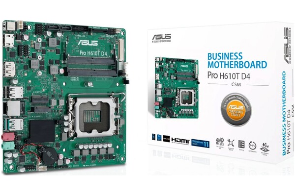 Płyta główna ASUS H610T Pro D4 Socket 1700 Intel H610 DDR4 Mini-ITX