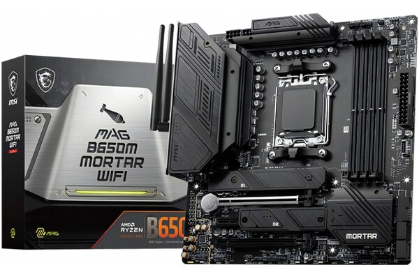 Płyta główna MSI B650M MAG Mortar WiFi Socket AM5 AMD B650 DDR5 microATX