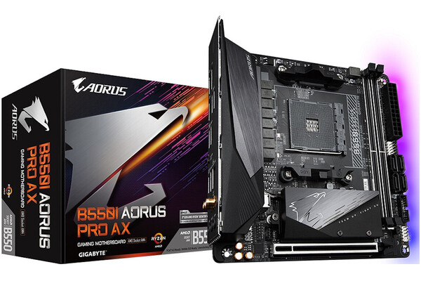 Płyta główna GIGABYTE B550I Aorus Pro AX Socket AM4 AMD B550 DDR4 Mini-ITX