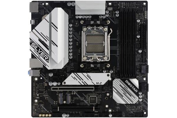Płyta główna BIOSTAR B650M Silver Socket AM5 AMD B650 DDR5 microATX