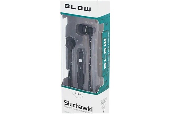 Słuchawki BLOW B100 Dokanałowe Przewodowe czarny