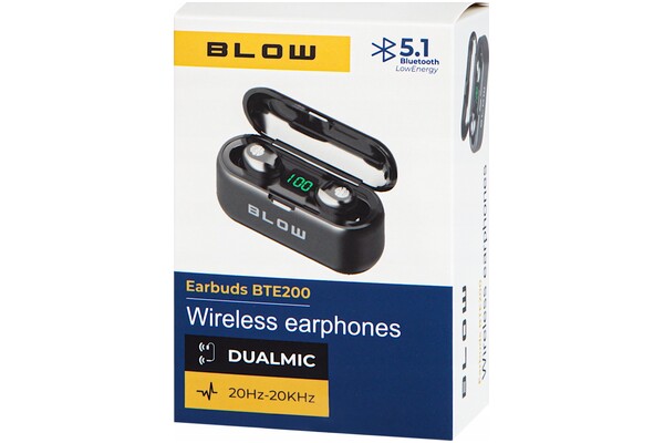 Słuchawki BLOW BTE200 Earbuds Dokanałowe Bezprzewodowe czarny