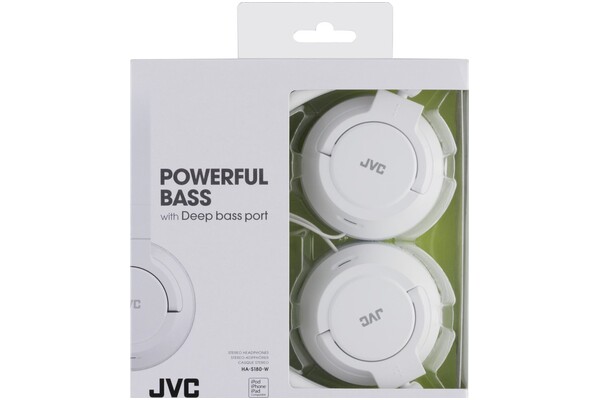 Słuchawki JVC HAS180W Nauszne Przewodowe biały