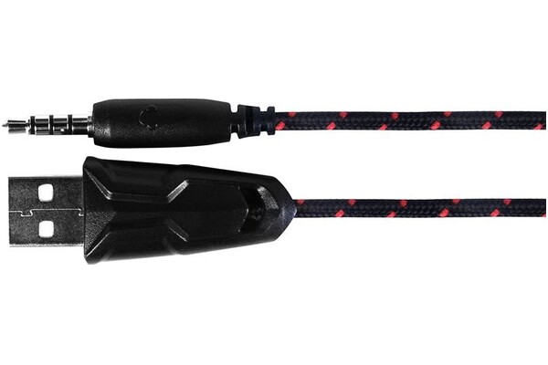 Słuchawki MODECOM MC839 Volcano Sword Nauszne Przewodowe czarno-czerwony