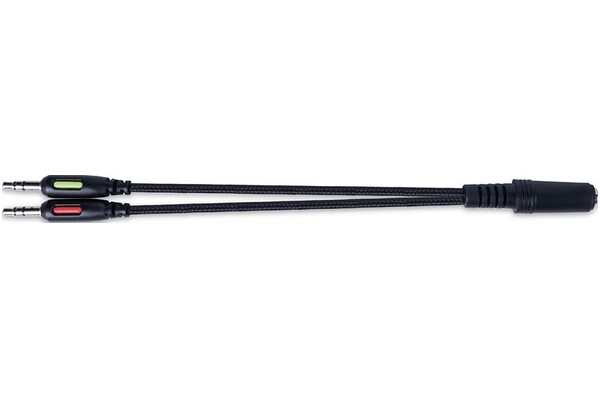 Słuchawki MODECOM MC839 Volcano Sword Nauszne Przewodowe czarno-czerwony