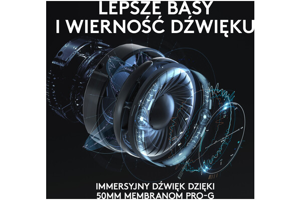 Słuchawki Logitech G635 Nauszne Przewodowe czarno-niebieski