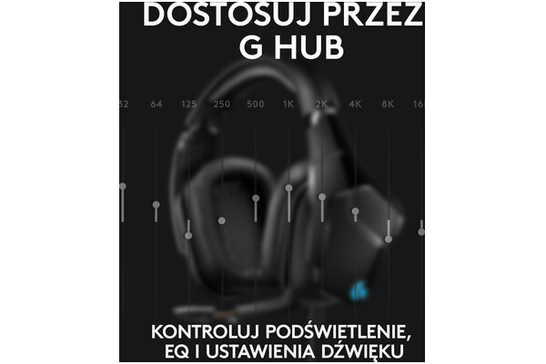 Słuchawki Logitech G635 Nauszne Przewodowe czarno-niebieski