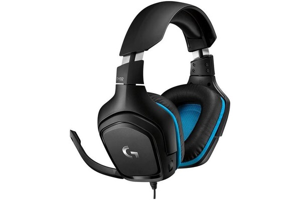 Słuchawki Logitech G432 Nauszne Przewodowe czarno-niebieski