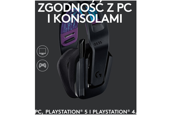 Słuchawki Logitech G535 Lightspeed Nauszne Bezprzewodowe czarny