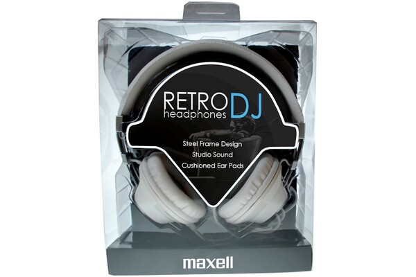 Słuchawki Maxell Retro Dj Nauszne Przewodowe biały