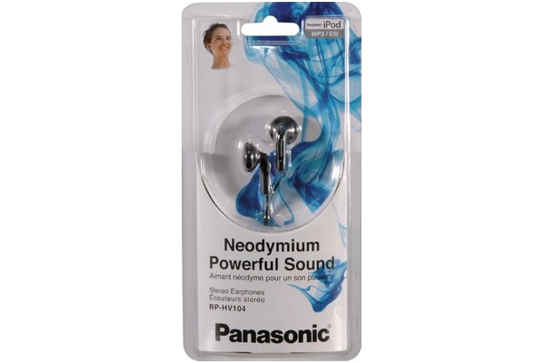 Słuchawki Panasonic RPHV104EK Douszne Przewodowe czarny
