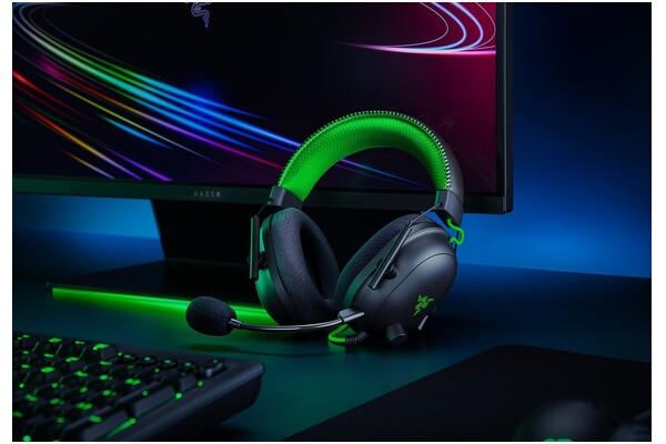 Słuchawki Razer Blackshark V2 Nauszne Przewodowe czarno-zielony