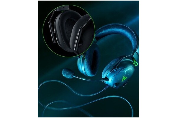 Słuchawki Razer Blackshark V2 Nauszne Przewodowe czarno-zielony