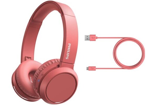 Słuchawki Philips TAH4205RD00 Nauszne Bezprzewodowe czerwony