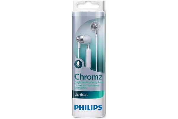 Słuchawki Philips SHE3855SL00 Dokanałowe Przewodowe biało-srebrny
