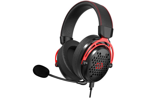 Słuchawki Redragon H386 Diomedes Nauszne Przewodowe czarno-czerwony