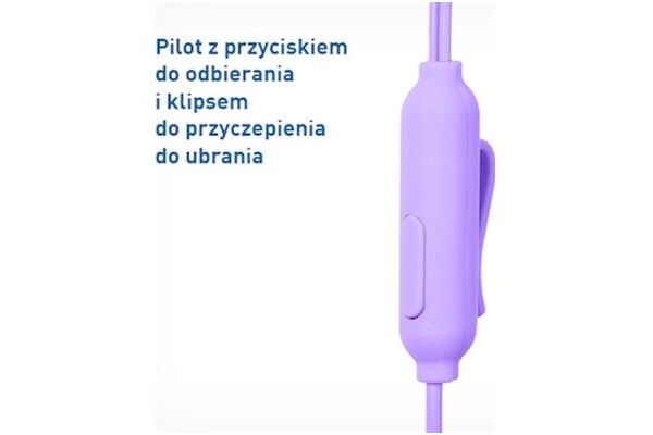 Słuchawki Reinston EZS008 Dokanałowe Przewodowe fioletowy