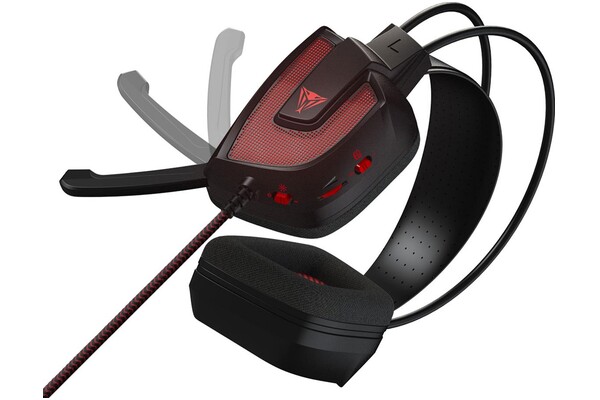 Słuchawki Patriot V360 Viper Nauszne Przewodowe czarno-czerwony
