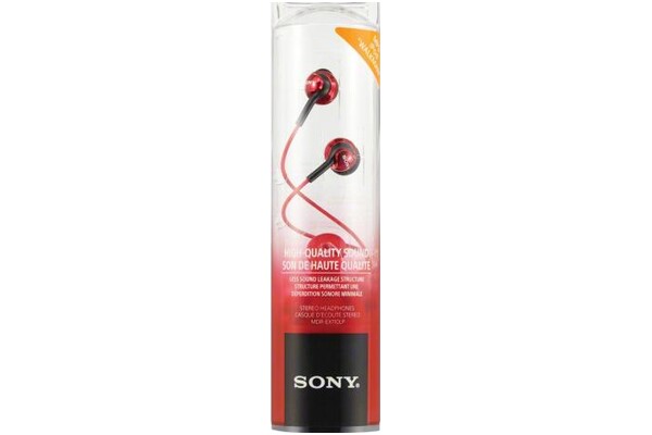 Słuchawki Sony MDREX110LP Dokanałowe Przewodowe czerwony