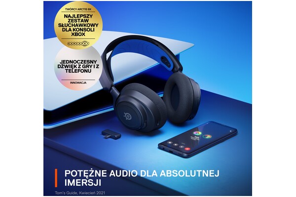 Słuchawki SteelSeries Arctis Nova 7P Nauszne Bezprzewodowe czarny