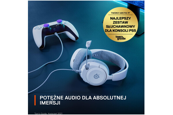 Słuchawki SteelSeries Arctis Nova 1P Nauszne Przewodowe biały