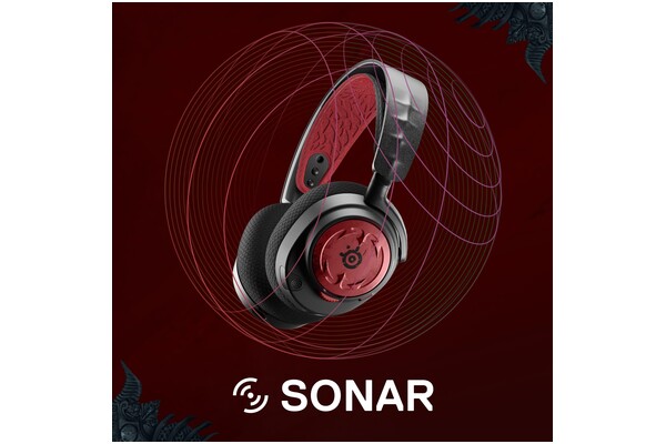 Słuchawki SteelSeries Arctis Nova 7 Nauszne Bezprzewodowe czarno-czerwony