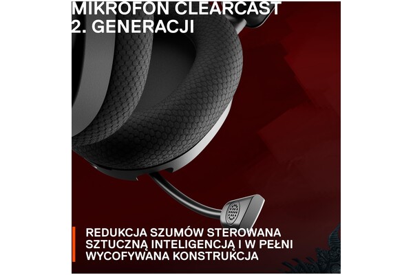 Słuchawki SteelSeries Arctis Nova 7 Nauszne Bezprzewodowe czarno-czerwony