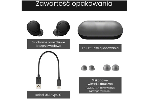Słuchawki Sony WFC500 Dokanałowe Bezprzewodowe biały