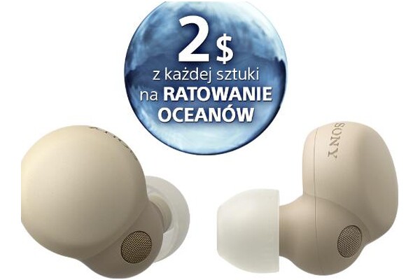 Słuchawki Sony WFLS900NC Dokanałowe Bezprzewodowe kremowy