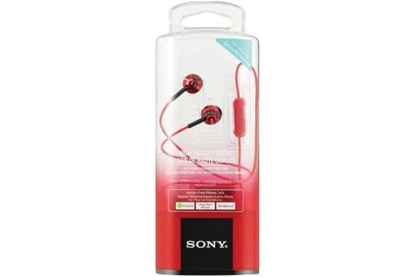 Słuchawki Sony MDREX110APR Dokanałowe Przewodowe czerwony