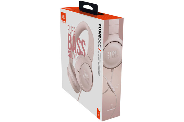 Słuchawki JBL Tune 500 Nauszne Przewodowe różowy
