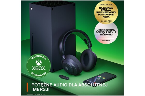 Słuchawki SteelSeries Arctis Nova 7X Nauszne Bezprzewodowe czarny