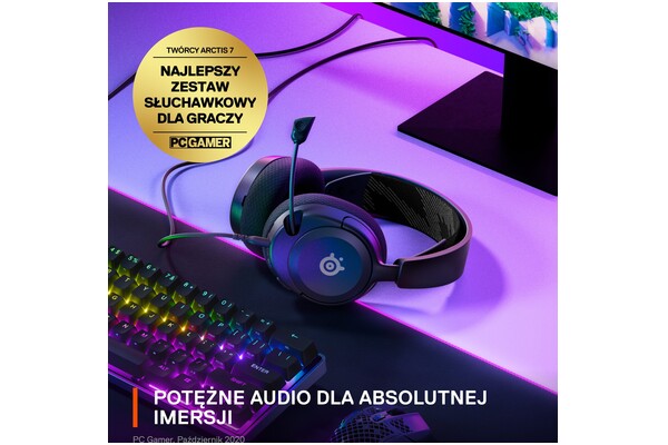 Słuchawki SteelSeries Arctis Nova 1 Nauszne Przewodowe czarny