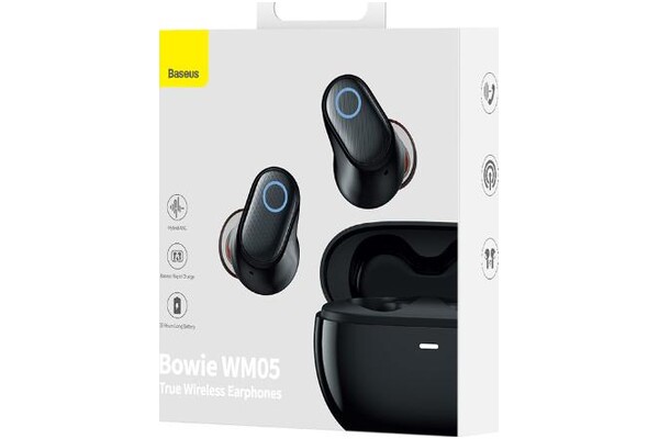 Słuchawki Baseus WM05 Bowie Dokanałowe Bezprzewodowe czarny