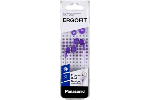 Słuchawki Panasonic RPHJE125EV Dokanałowe Przewodowe fioletowy