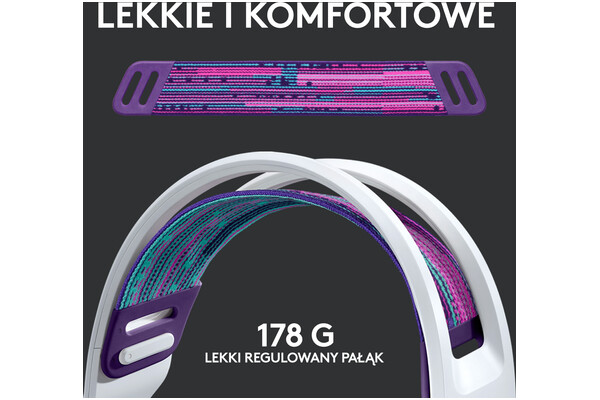 Słuchawki Logitech G733 Lightspeed Nauszne Bezprzewodowe biały