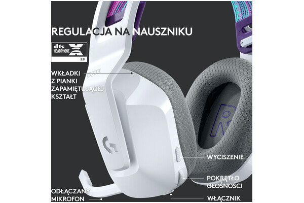 Słuchawki Logitech G733 Lightspeed Nauszne Bezprzewodowe biały