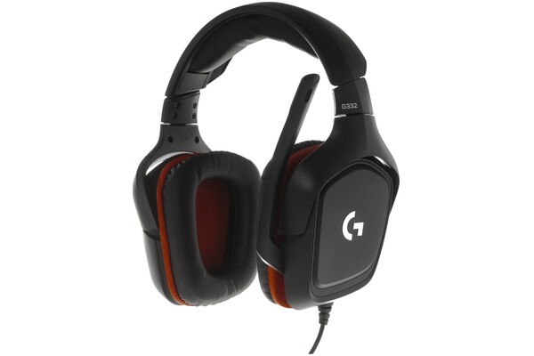 Słuchawki Logitech G332 Nauszne Przewodowe czarno-czerwony