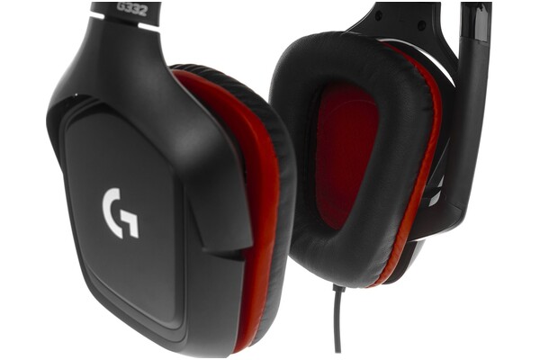 Słuchawki Logitech G332 Nauszne Przewodowe czarno-czerwony