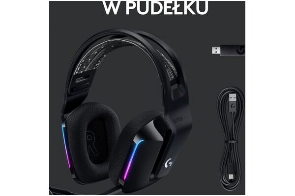 Słuchawki Logitech G733 Lightspeed Nauszne Bezprzewodowe czarny