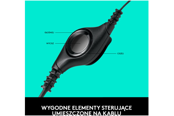 Słuchawki Logitech H390 Nauszne Przewodowe czarny